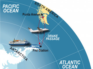 Vol vers les îles Shetland du Sud - Début de la croisière