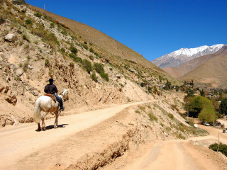Route vers l'Hacienda Los Andes