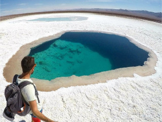 Lagunas Escondidas e Pôr do Sol no Atacama